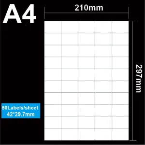 A4 self adhesive label paper