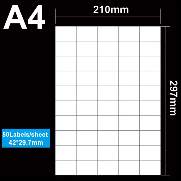 A4 self adhesive label paper